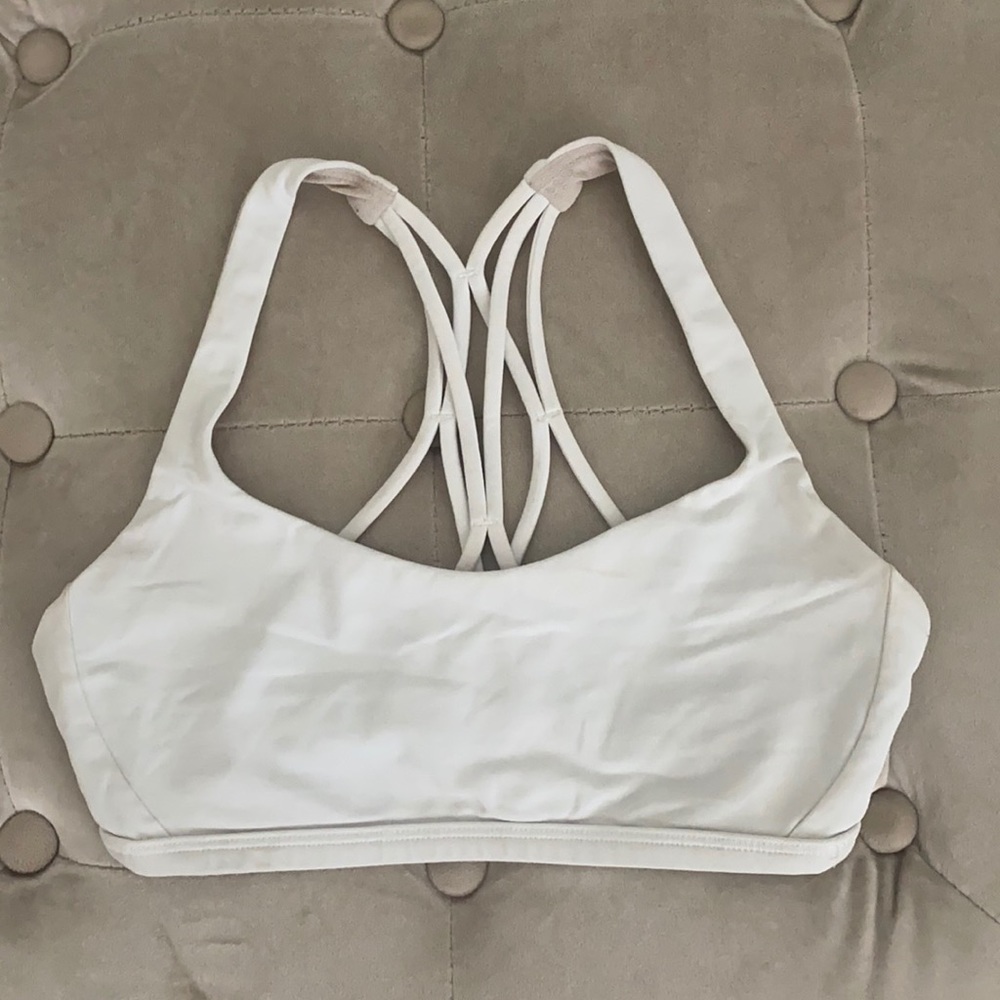 Lululemon white sports bra active wear